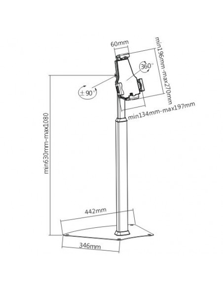Stand podea tableta Blackmount FloorPAD, 7.9" - 10.5",FloorPAD