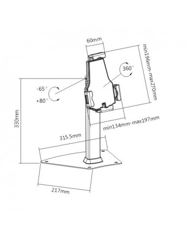 Stand de masa pentru tableta Blackmount TablePAD, 7.9" -