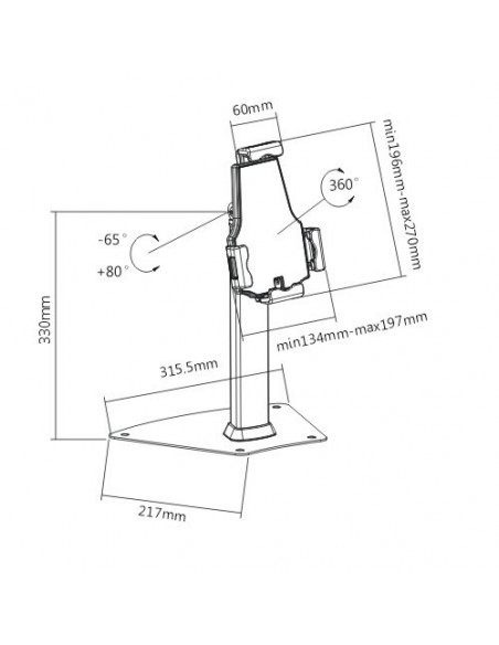 Stand de masa pentru tableta Blackmount TablePAD, 7.9" -