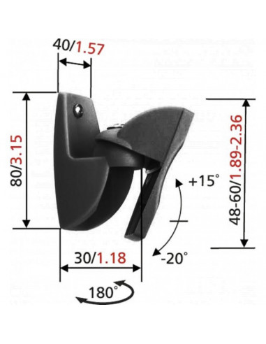 Suport de perete pentru boxe Vogel's,VLB500/50 twinpack(2buc)