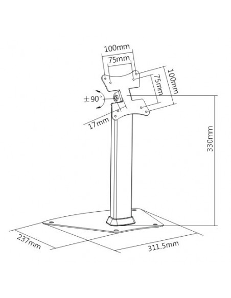 Stand masa monitor/touchscreen Blackmount LCD-S03, pentru Stand masa monitor/touchscreen Blackmount LCD-S03, pentru