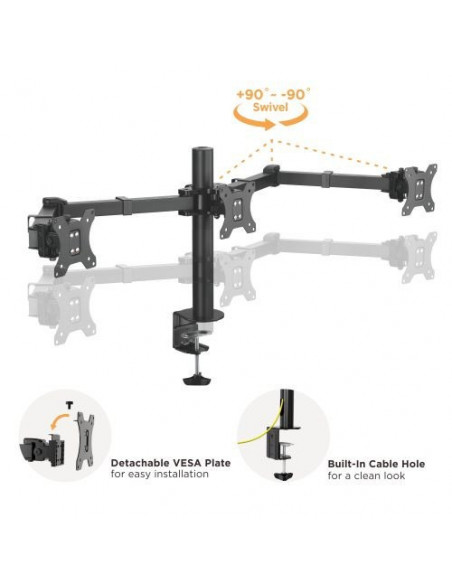 Suport pentru 3 monitoare Blackmount LDT33-C036, 17"- 27", max.