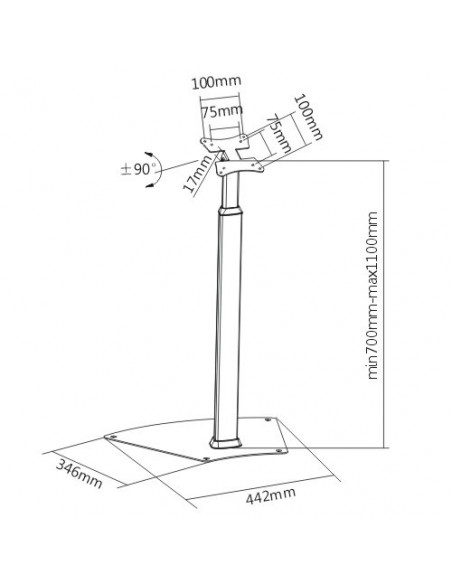 Stand podea monitor/touchscreen Blackmount LCD-S04, pentru