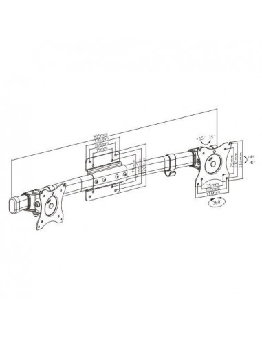 Kit Extensie De La 1 La 2 Monitoare Blackmount