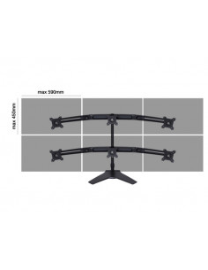 Suport pentru 6 monitoare /LCD birou Multibrackets,15"-24" 2