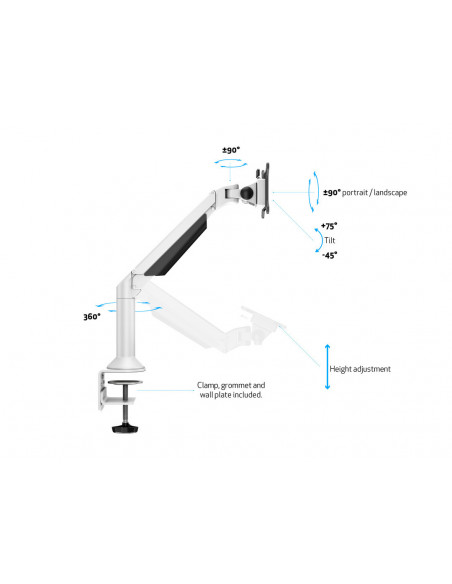 Suport Monitor/LCD/LED Gas Lift ALB Multibrackets 9383, 15 -
