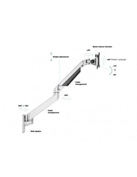 Suport Monitor Gas Lift Multibrackets 71027, 15-32" min. 2 -