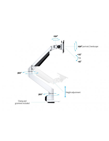 Suport Monitor Gas Lift Multibrackets 7150, 15-32" ALB, min. 2