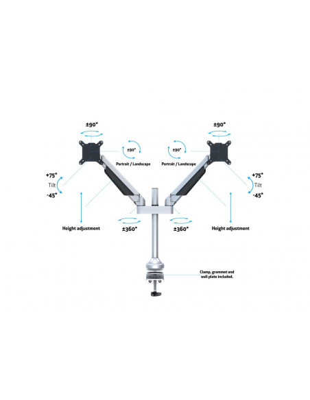 Suport 2 monitoare Multibrackets 7198 pentru monitoare intre