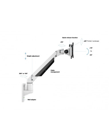 Suport Monitor LCD/LED Gas Lift Multibrackets 1003, 15"- 32"