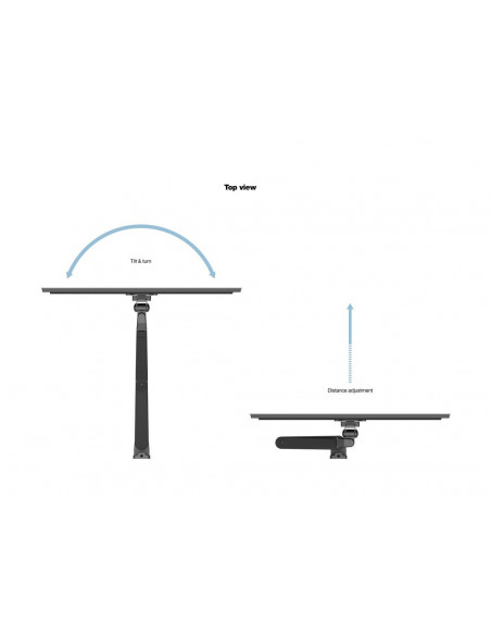 Suport monitor de perete Gas Lift Multibrackets 1010, Negru