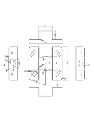 Suport videoproiector de tavan Multibrackets MB-0728, max 15