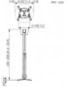 Suport tavan videoproiector Vogel's PPC1555, reglabil, max. 20