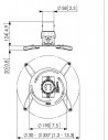 Suport tavan videoproiector Vogel's PPC1500, max. 20 kg