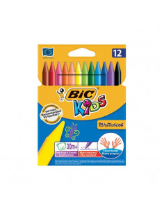 Creioane cerate BIC plastifiate Plastidecor, 12 buc/set,945764