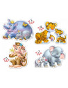 Jungle Babies, Puzzle Castorland 4 in 1 - 4, 5, 6, 7
