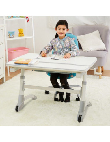 Birou ergonomic ajustabil pentru copii ErgoK Dya Gri,KIDFUR-DYA