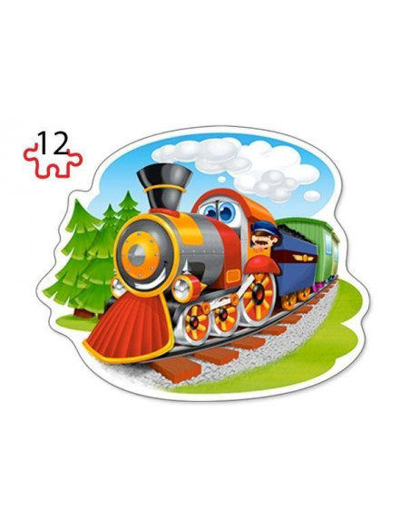 Funny Trains, Puzzle Castorland 4 in 1 - 8, 12, 15, 20