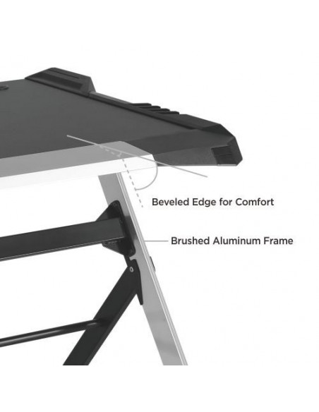 Birou de gaming premium aluminiu Blackmount GMD01-1 cu lumini