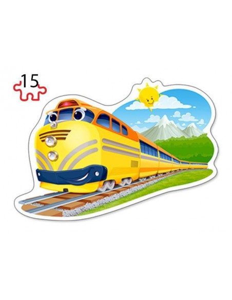 Funny Trains, Puzzle Castorland 4 in 1 - 8, 12, 15, 20
