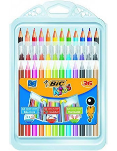 Coloring Pachet Mixt BIC: Creioane colorate -12, Markere de