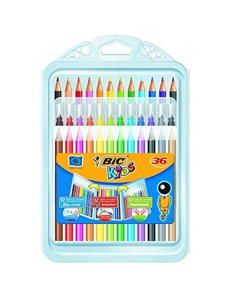 Coloring Pachet Mixt BIC: Creioane colorate -12, Markere de Coloring Pachet Mixt BIC: Creioane colorate -12, Markere de