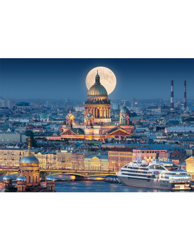 Fullmoon over ST. Isaac's Cathedral, Puzzle Castorland, 1000