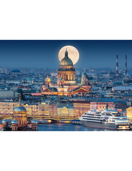 Fullmoon over ST. Isaac's Cathedral, Puzzle Castorland, 1000