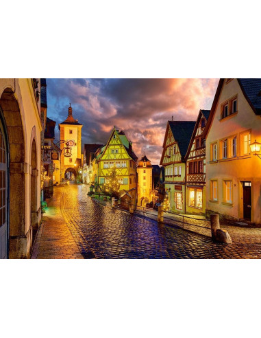 Rothenburg at Night, Puzzle Castorland, 1000 piese,Uniq103461