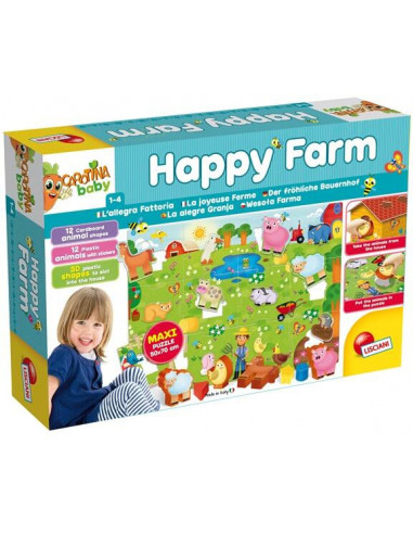 Puzzle de podea - Ferma cu surprize (12 piese),L72248