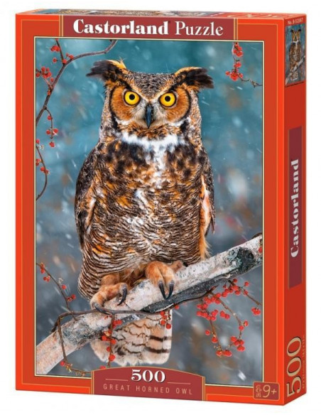 Great Horned Owl, Puzzle Castorland, 500 piese,Uniq52387