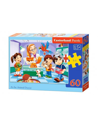 At the animal doctor, Puzzle Castorland, 60 piese,Uniq6847