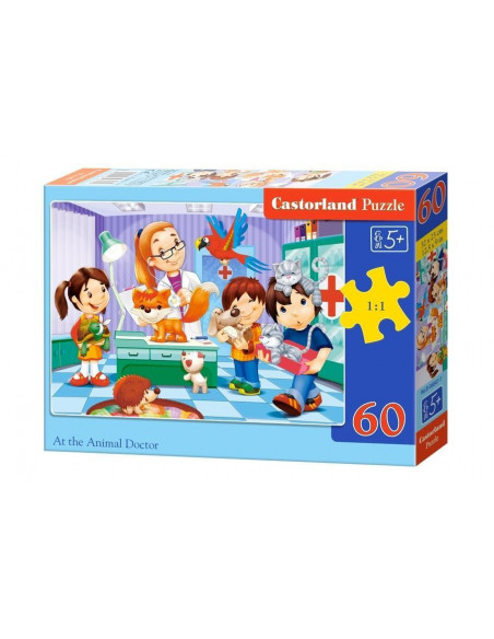 At the animal doctor, Puzzle Castorland, 60 piese,Uniq6847