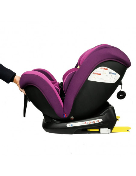 Scaun Auto Riola plus cu Isofix BUF BOOF Purple 0 36 kg pozitie
