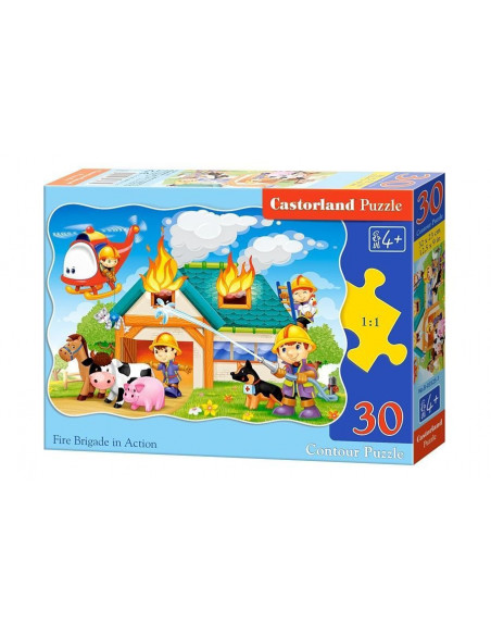 Fire Brigade in Action, Puzzle Castorland, 30 piese,Uniq3525