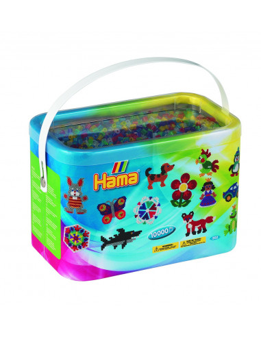 Margele de calcat HAMA MIDI mix 6 culori transparente,Ha202-53