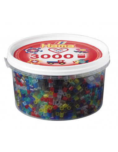 Margele de calcat HAMA MIDI mix 6 culori transparente,Ha209-53
