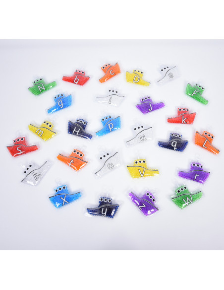 Barci alfabet cu gel curcubeu,CD57013