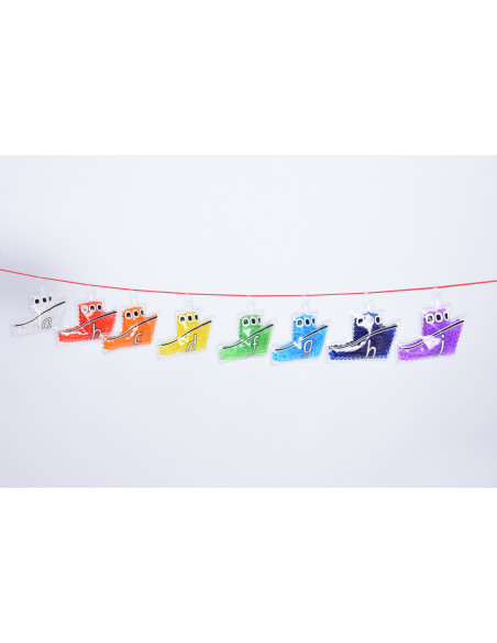 Barci alfabet cu gel curcubeu,CD57013