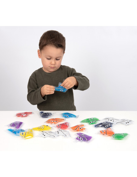 Barci alfabet cu gel curcubeu,CD57013