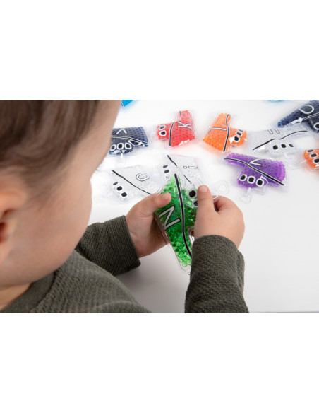 Barci alfabet cu gel curcubeu,CD57013