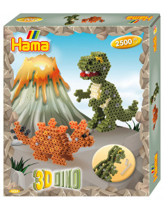 3D Dino, 4000 margele Hama midi in cutie,Ha3250