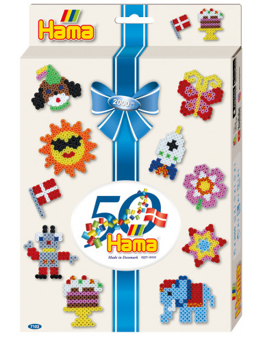 Pachet aniversar - 2000 margele Hama in cutie cu agatator,Ha7102