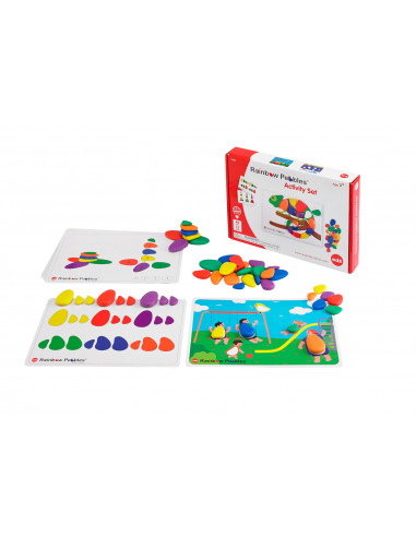 Set activitati pietre curcubeu,CD72307