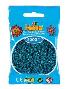 2000 margele Hama MINI in pungulita - albastru petrol,Ha501-83