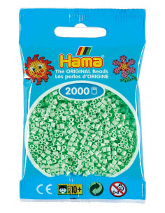 2000 margele Hama MINI in pungulita - verde menta