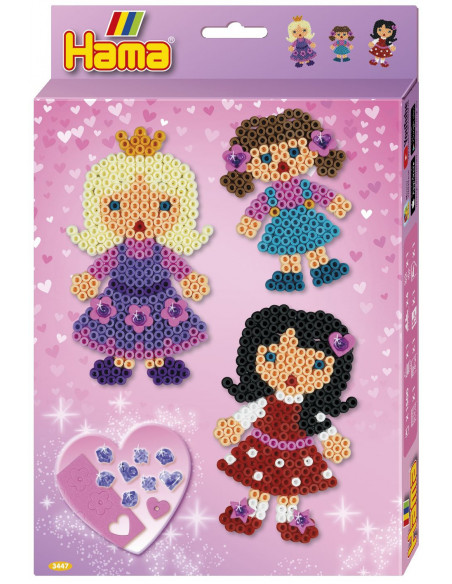 Papusi - set de 2500 margele Hama midi si o planseta in cutie