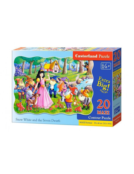 Alba Ca Zapada Si Cei Sapte Pitici, Puzzle Castorland Maxi, 20