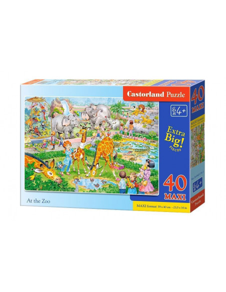 La Gradina Zoologica, Puzzle Castorland Maxi, 40 Piese,Uniq40179