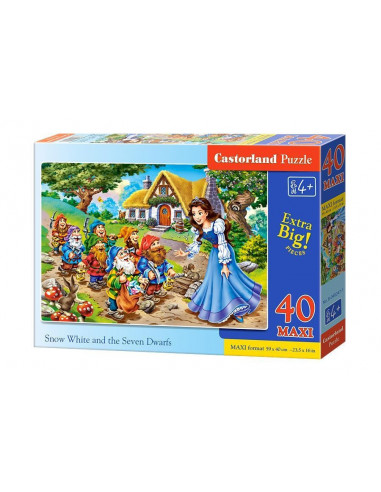 Alba Ca Zapada Si Cei Sapte Pitici, Puzzle Castorland Maxi, 40